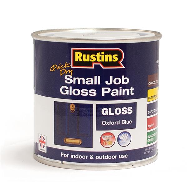Rustins 250ml Quick Dry Small Job Gloss Paint - Oxford Blue | R690269
