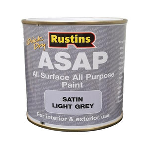 Rustins 1 Litre Asap All Surface All Purpose Paint - Light Grey | R640010