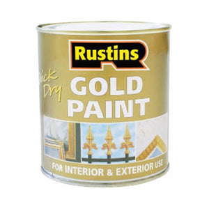 Rustins Quick Drying Gold Paint for Wood or Metal 250ml | R800087