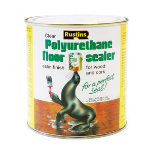 Rustins 1 Litre Polyurethane Satin Floor Sealer - Clear | R400032
