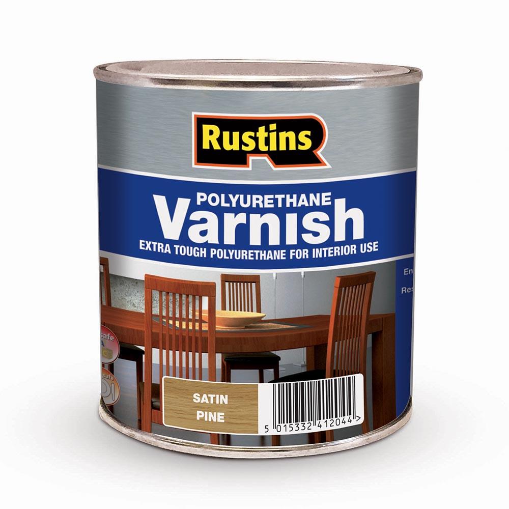 Rustins 500ml Polyurethane Satin Varnish - Pine | R436010