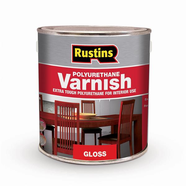 Rustins 250ml Polyurethane Gloss Varnish - Clear | R420002