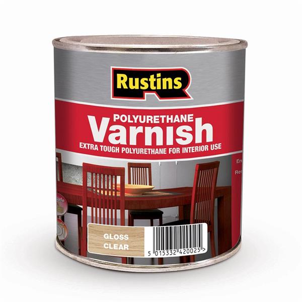 Rustins 500ml Polyurethane Gloss Varnish - Clear | R420003