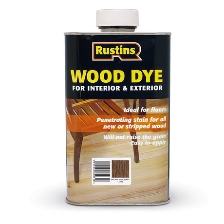Rustins 1 Litre Wood Dye - Brown Mahogany | R650076