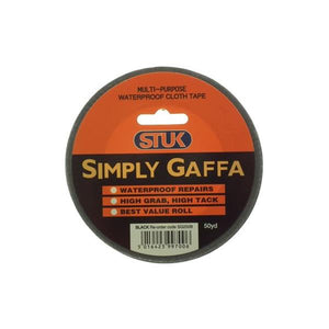 Stuk Simply Gaffa Black Duct Tape 50mm x 50 Yards | 2600-56