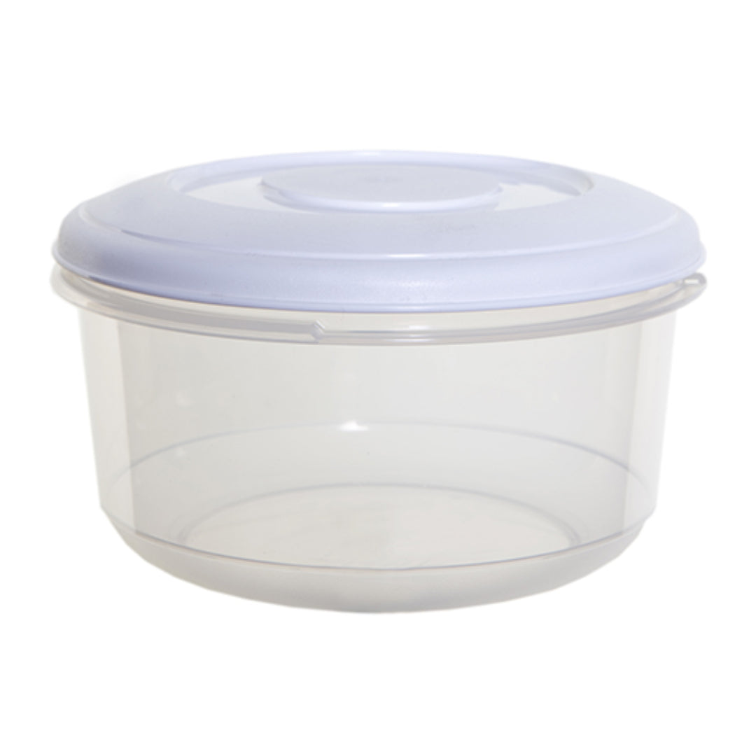 Whitefurze Plastic Round Food Box Container 1 Litre | PL0180