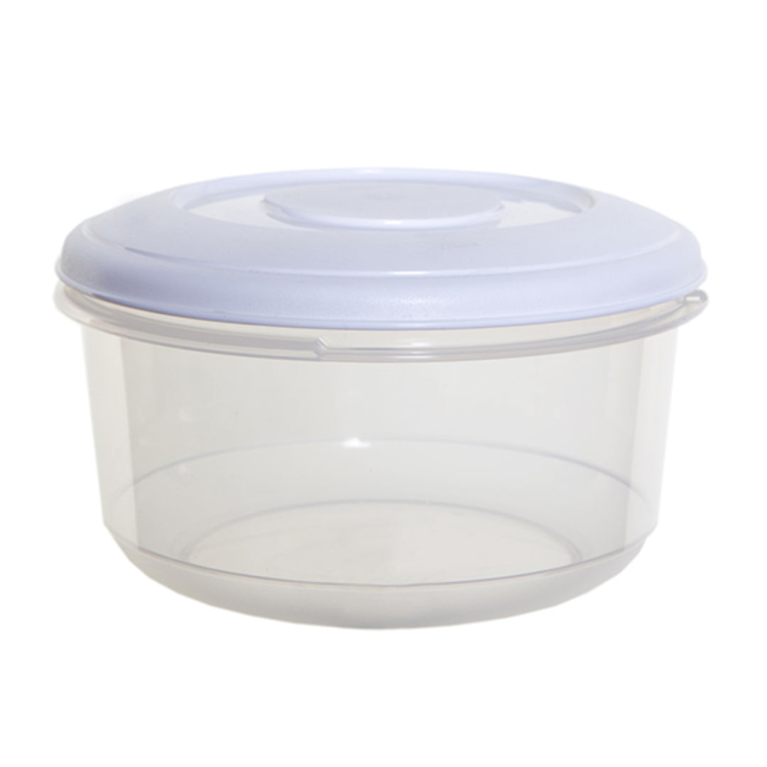 Whitefurze Plastic Round Food Box Container 2 Litre | PL0190