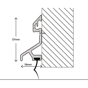 Exitex Expelex Rain Deflector for Door 914mm - Gold