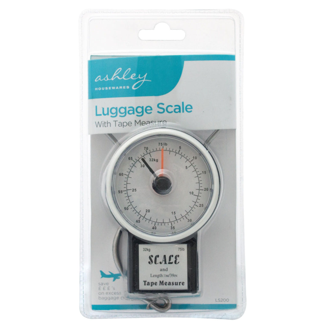 Ashley Luggage Scale with Tape Measure - 34kg - Black | LS200