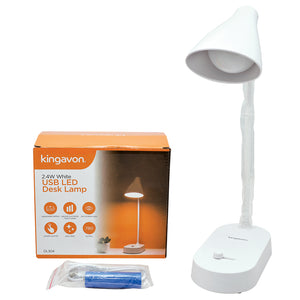 Kingavon USB LED Desk Lamp 2.4w - White | DL304