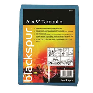 Blackspur 6ft x 9ft Waterproof Tarpaulin - Blue | TP101