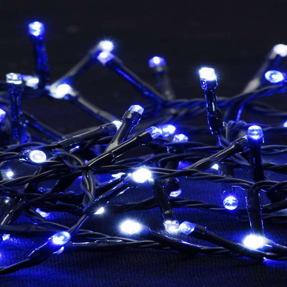 Festive 600 Arctic Firefly Christmas Lights - Blue/White LED | P037228