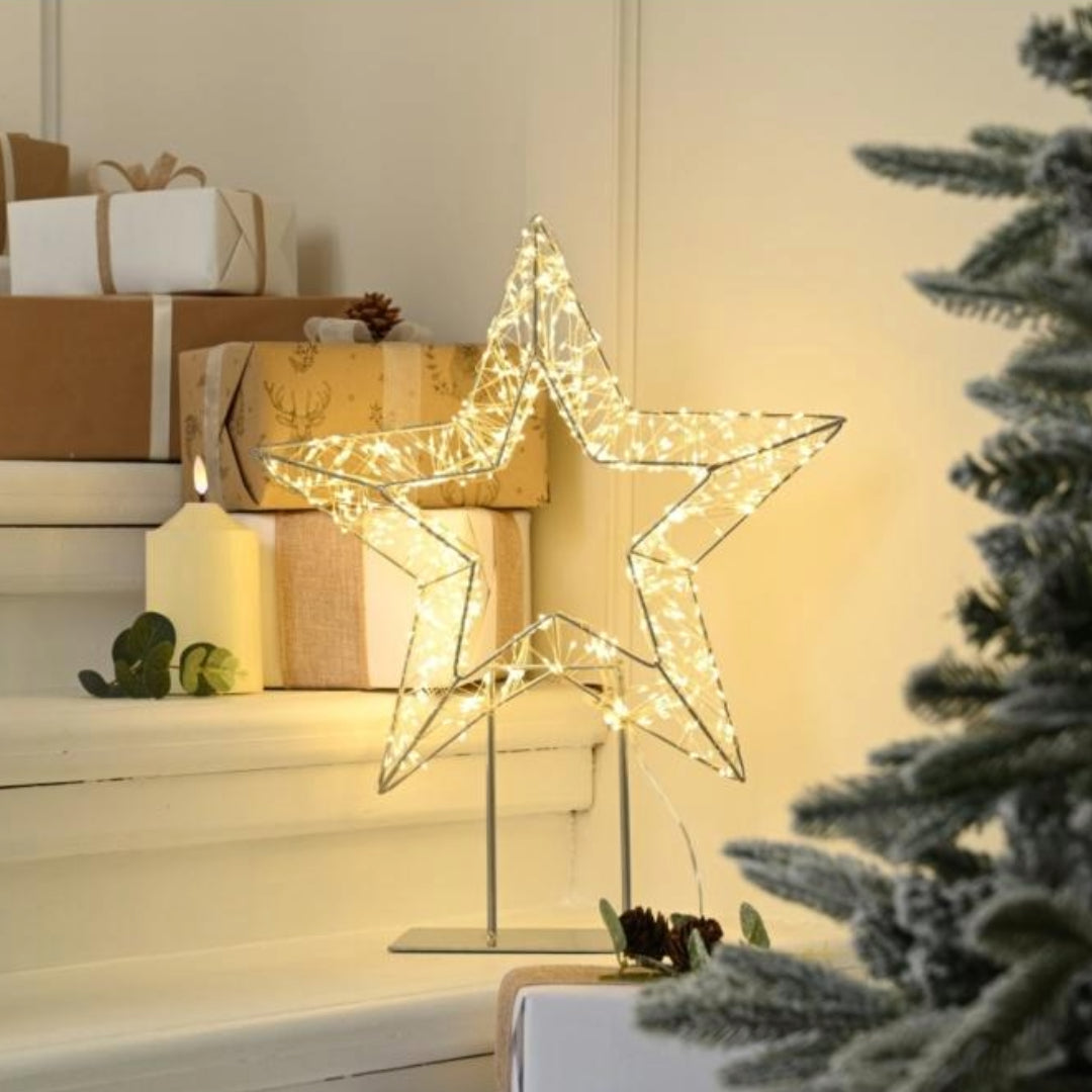 Festive Dewdrop Star on Stand - 45cm | P051894