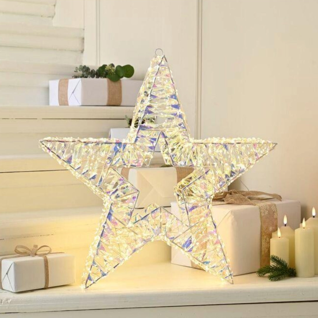 Festive Lit Star Shimmer Star - 60cm | P051902