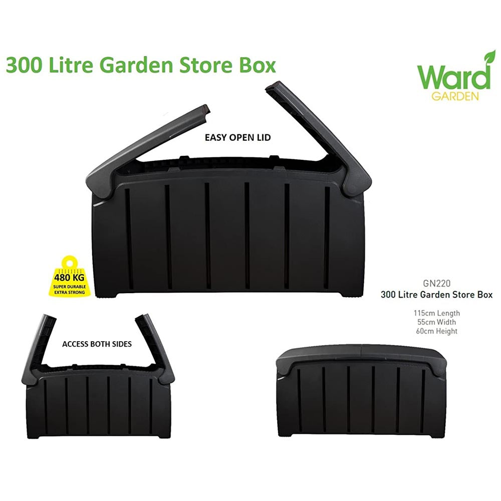 Ward Heavy Duty Garden Storage Box 322 Litre 115cm W x 60cm H x 55cm D | 241234