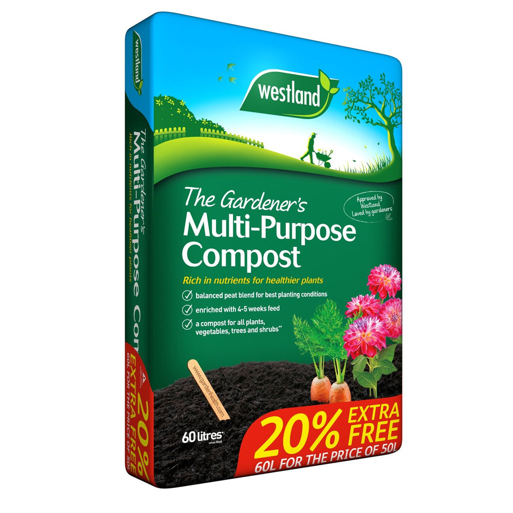 Westland The Gardeners Compost Multi-Purpose 60 Litre ( 50L + 20% ) | 11300010