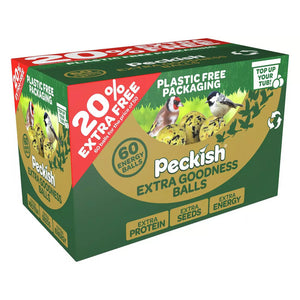 Peckish Extra Goodness Fat Balls for Birds 50 Pack + 20 % Extra Free | 60051316