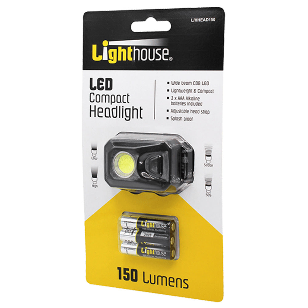 Lighthouse Compact LED Headlight Head Torch 150 lumens | XMS23HEAD150