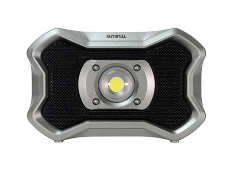 Faithfull Rechargeable 20W Work Light with Bluetooth Speaker | FPPSLFF20BS