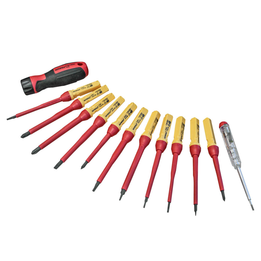 Faithfull Quick Change Interchangeable VDE Screwdriver 13 Piece Set | XMS24VDEKIT