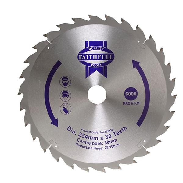 Faithfull TCT Circular Circ Saw Blade 250 x 30mm x 24T POS | FAIZ25024