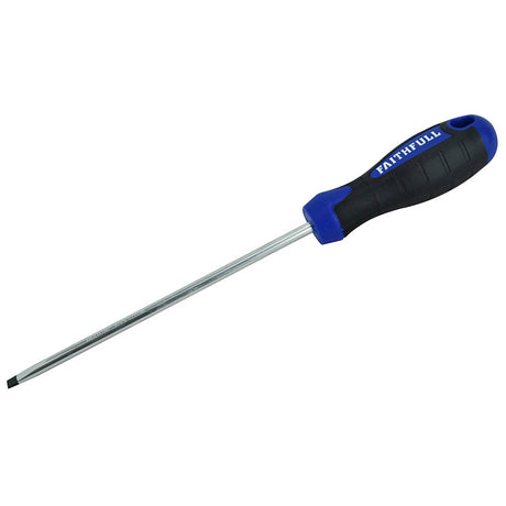 Faithfull Soft Grip Screwdriver Parallel Slotted Tip 5.5 x 150mm | FAISDP150