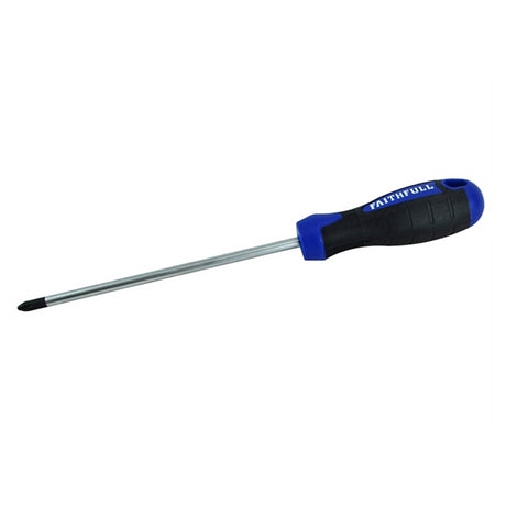 Faithfull Soft Grip Screwdriver Pozidriv Tip PZ2 x 150mm | FAISDPZ2150