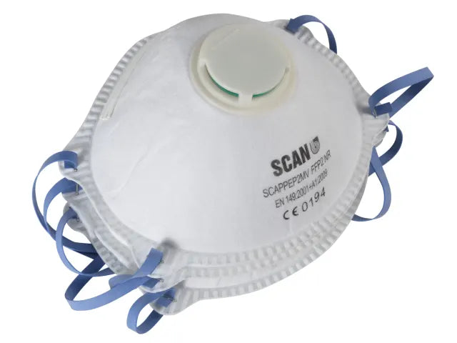 Scan Moulded Disposable Mask Valved FFP2 Protection (Pack 3) | SCAPPEP2MV