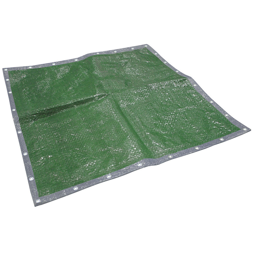 Faithfull Heavy-Duty Tarpaulin Green/Silver 5.4 x 5.4m (18 x 18ft) 140gsm | FAITARP1818H