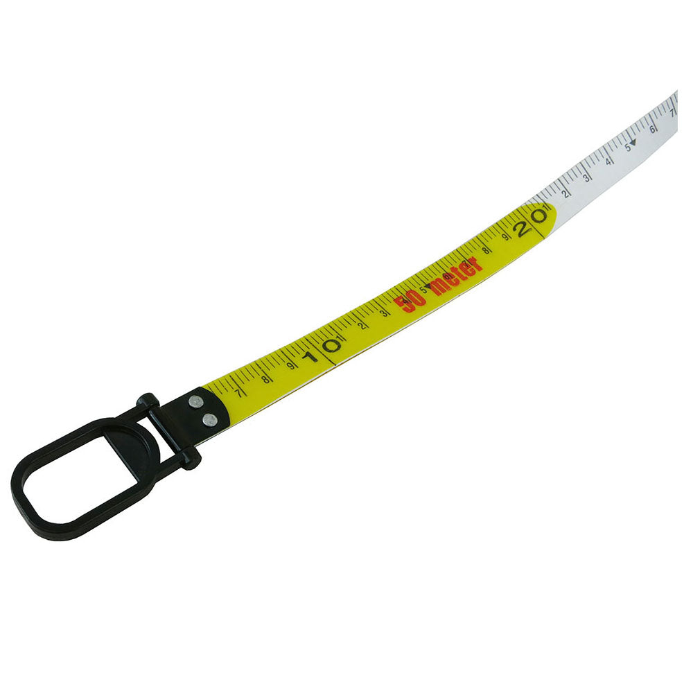 Faithfull Geared Fibreglass Measuring Tape 50m/165ft (Width 15mm) | FAITMFG50