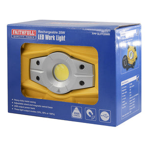 Faithfull Rechargeable LED Site Work Light 20W | XMS23SITE20W