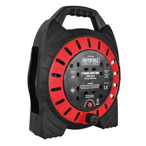 Faithfull Semi Enclosed Cable Reel 240V 10 Metre 13A 4G | XMS23CABLE10