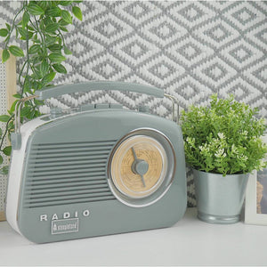 Steepletone Brighton 3 Band Portable Retro Radio -Grey | BRIGHTONGY