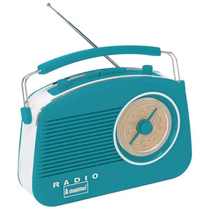 Steepletone Brighton 3 Band Portable Retro Radio - Duck Egg Blue | BRIGHTON BE