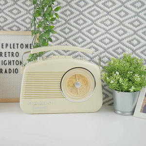 Steepletone Brighton 3 Band Portable Retro Radio - Beige | BRIGHTONBGE