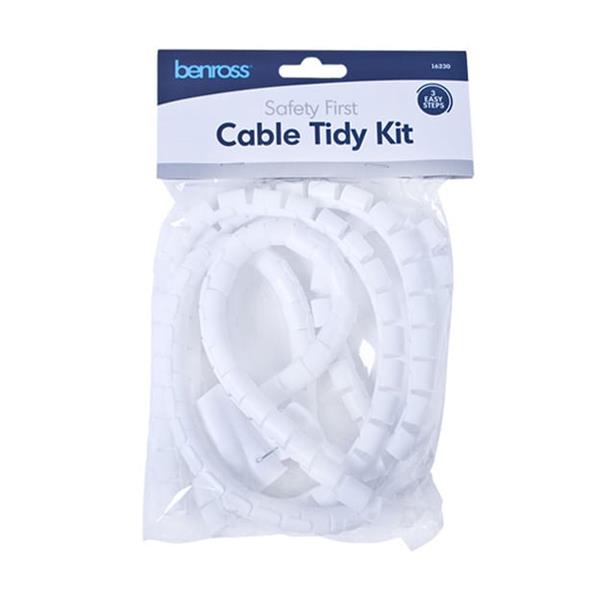 Benross Cable Wire Tidy Kit - White | 16230