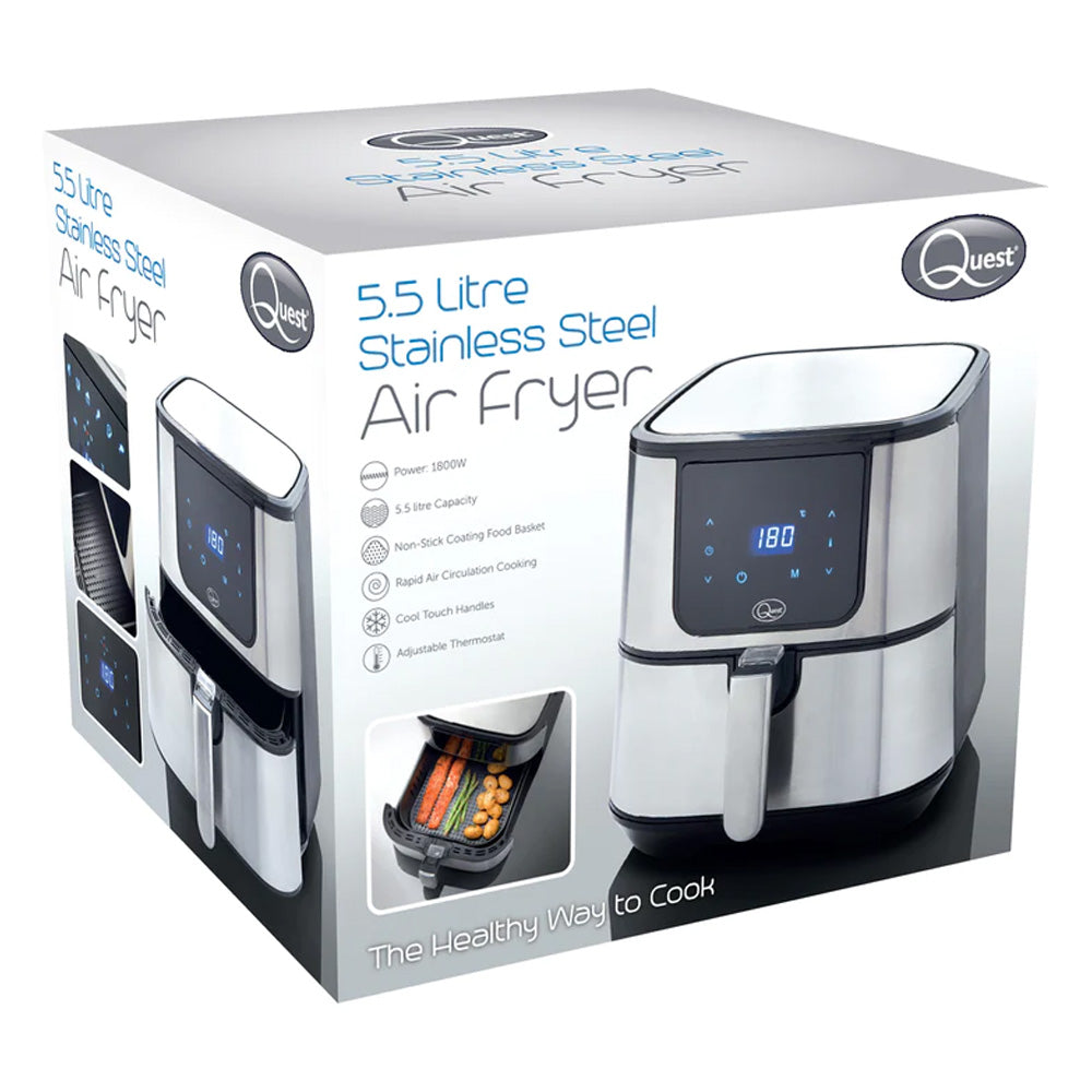 Quest 5.5 Litre Digital Air Fryer - Stainless Steel | 33889