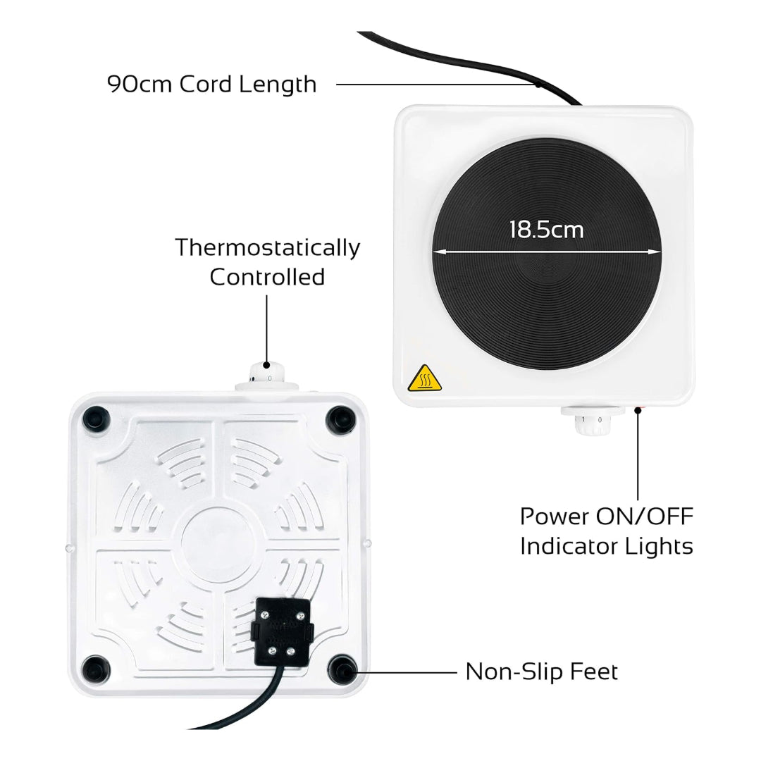 Quest Portable Electric Table Top Hob Hot Plate - Single | 35240