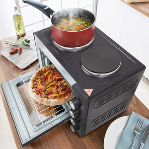 Quest Twin Hob Convection Table Top Oven | 35379