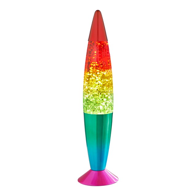 Global Gizmos Glitter Lava Lamp 16 Inch - Rainbow | 48639