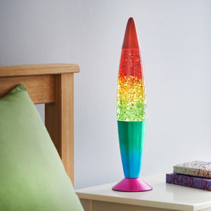 Global Gizmos Glitter Lava Lamp 16 Inch - Rainbow | 48639