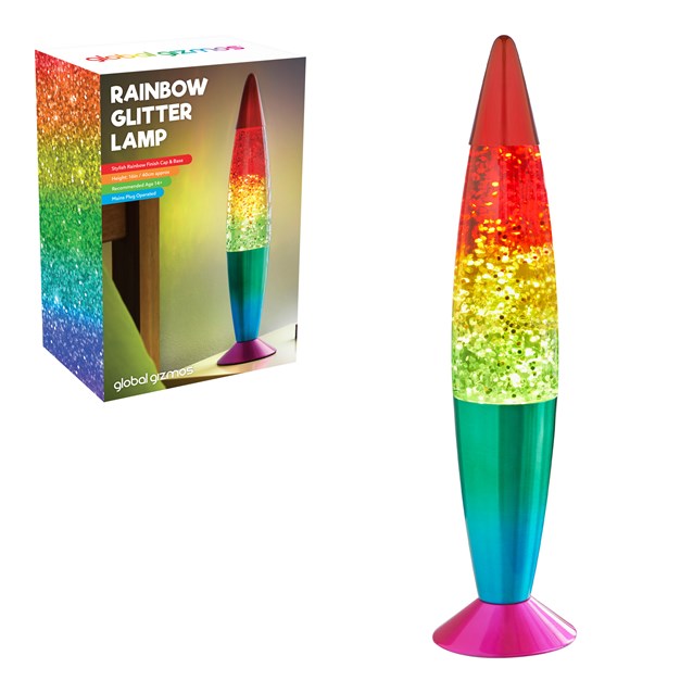 Global Gizmos Glitter Lava Lamp 16 Inch - Rainbow | 48639