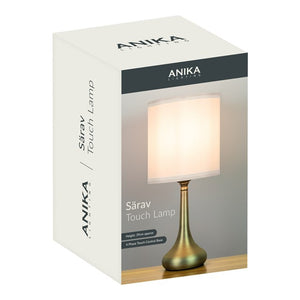 Anika Sarav Touch Lamp with Brass Base | 62359