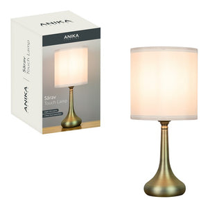 Anika Sarav Touch Lamp with Brass Base | 62359