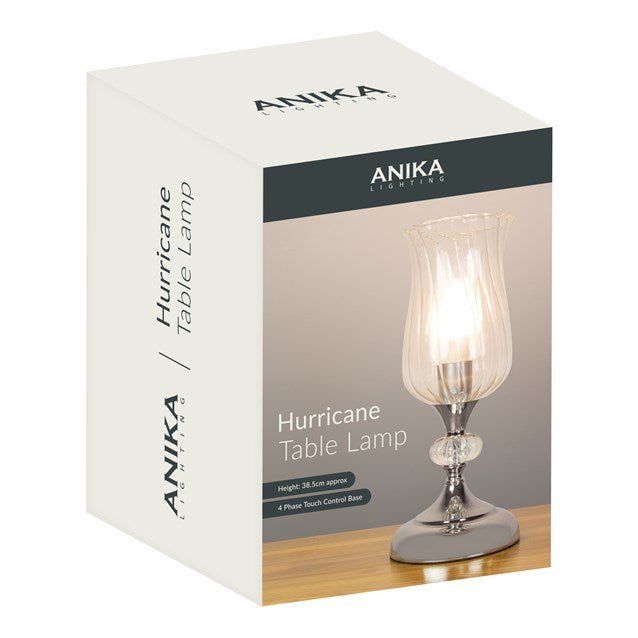 Anika Hurricane Table Lamp - Chrome Base | 62519