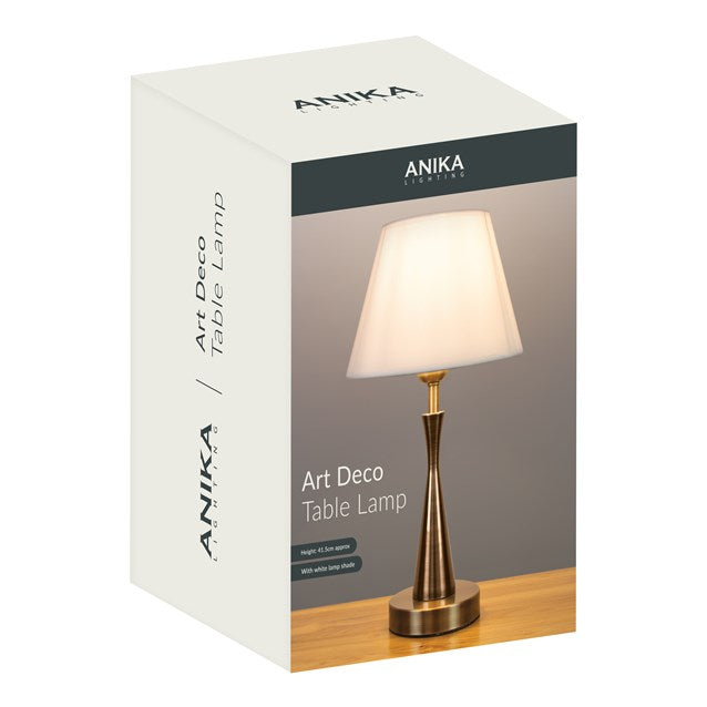 Anika Art Deco Switched Contemporary Table Lamp | 62939