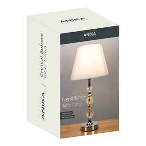 Anika Crystal Sphere Switched Table Lamp | 62959