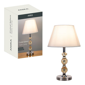 Anika Crystal Sphere Switched Table Lamp | 62959