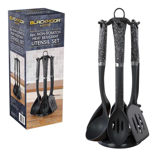 Blackmoor 6 piece Utensil Set - Black | 66779