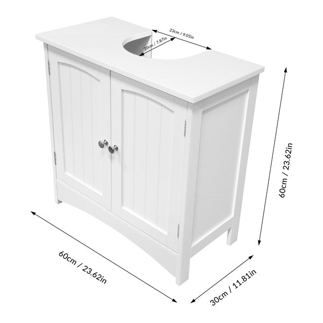 Benross Under Sink Free Standing Bathroom Cabinet - White | 69739